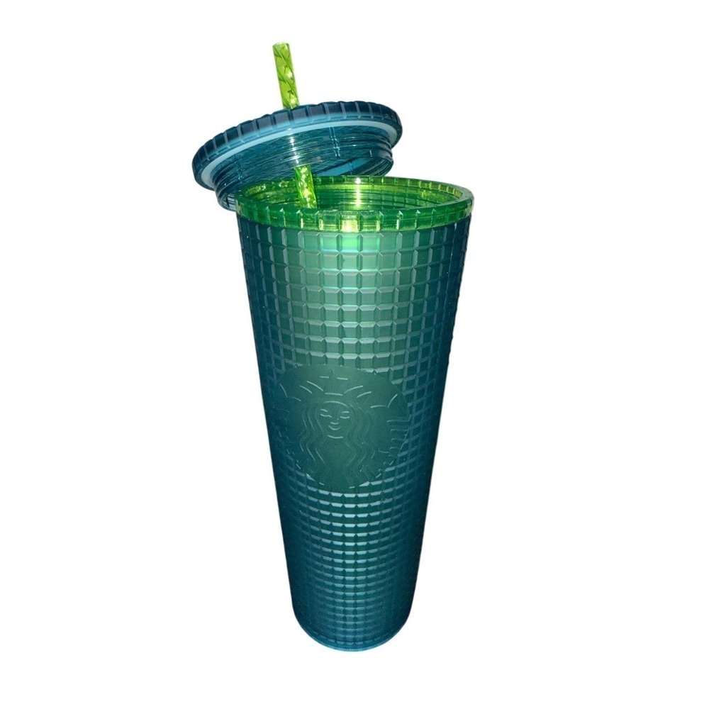 Starbucks 2022 Green Grid Jelly Venti 24oz Cold Tumbler
